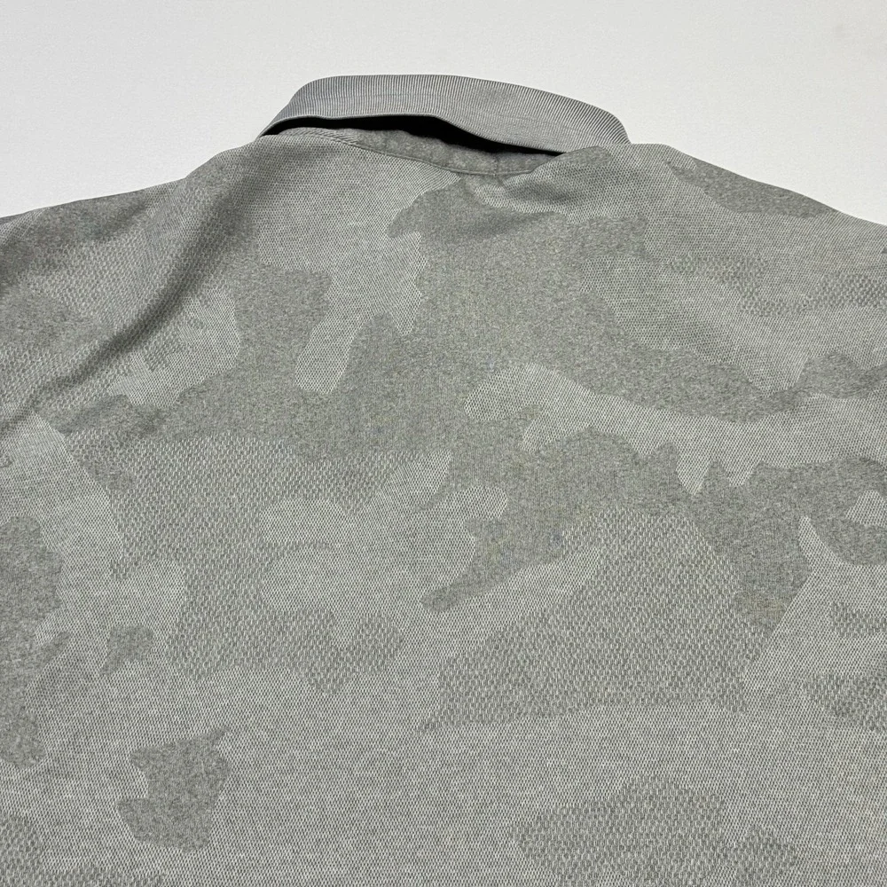 RLX Ralph Lauren Polo Shirt Mens Medium Gray‎ Camo US Open 2020 Golf Performance